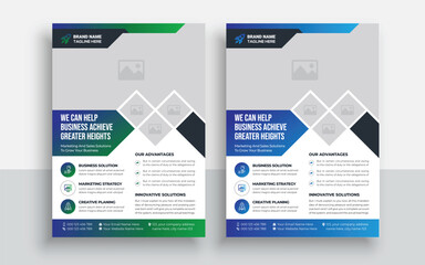 Corporate business flyer design and digital marketing agency brochure cover template | Creative Business flyer template with a4 size paper clean and modern typography.