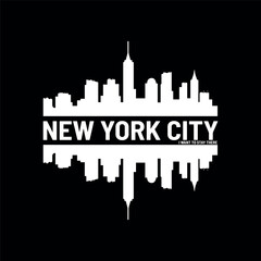 Fototapeta premium New York City Typography and Minimal T shirt design