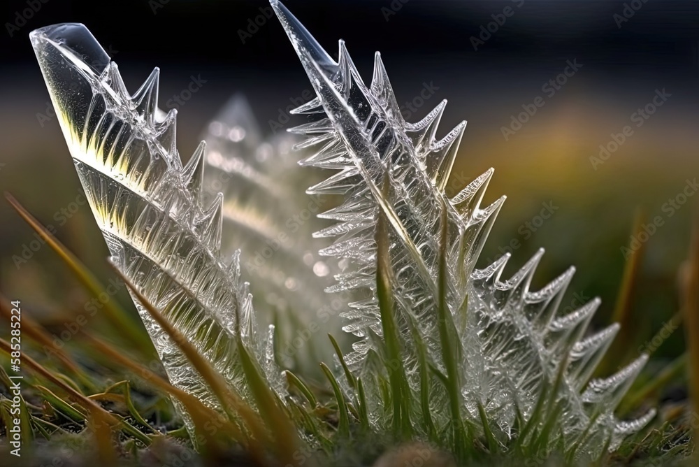 Poster structure-rich and grotesque forms have developed from the ice crystals that have collected on the g