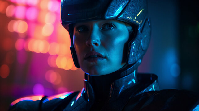 futuristic soldier in uniform