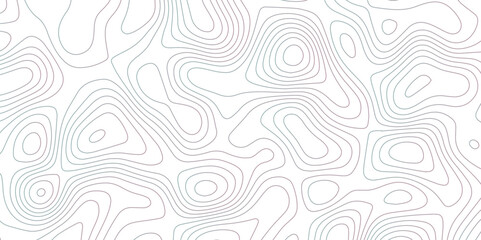 Panorama view gradient multicolor wave curve lines banner background design. Vector illustration. Line topography map contour background .Abstract Topographic map background with wave line.