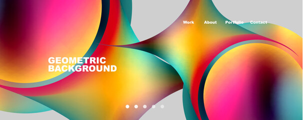 Round shapes and circles geometric abstract background. Vector Illustration For Wallpaper, Banner, Background, Card, Book Illustration, landing page