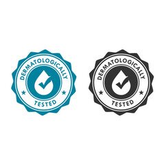 dermatologically tested logo template illustration