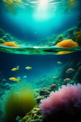 Fototapeta premium Unterwasserwelt, Fische, Wasser, Pflanzen