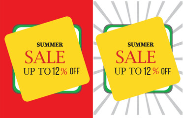 Summer Sale Banner, Sale Poster, Sale Flyer, Sale Vector. Discount Upto , Vector illustration.