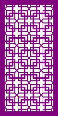 Fototapeta premium Simple Vector Pattern for Laser Cutting, Decoration, and Ornament. Metal design, wood carving, vector.