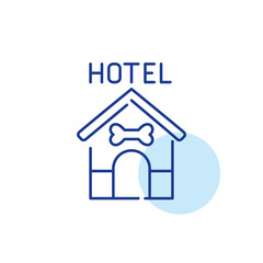 Pet boarding and daycare services. Pixel perfect, editable stroke icon