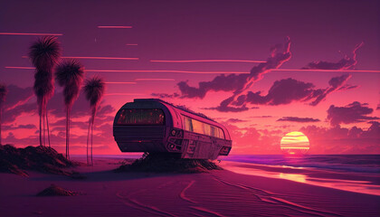 Beautiful Sunset Generative Ai