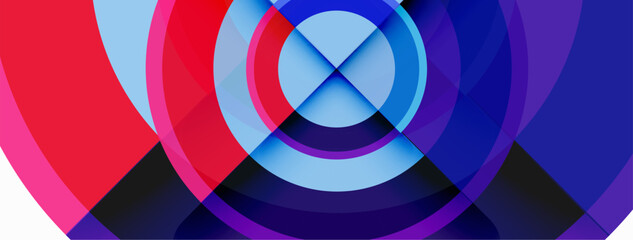 Circle trendy minimal geometric abstract background. Vector Illustration For Wallpaper, Banner, Background, Card, Book Illustration, landing page