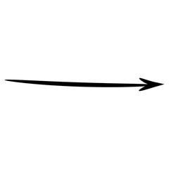 Black arrow on white background