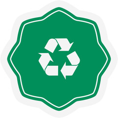 Obraz premium Sticker Recycle Material Recycling Life Zero Waste Lifestyle 