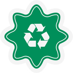 Obraz premium Sticker Recycle Material Recycling Life Zero Waste Lifestyle 