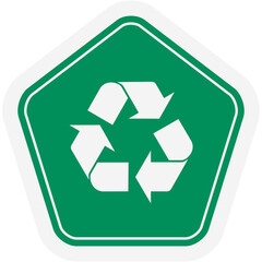 Obraz premium Sticker Recycle Material Recycling Life Zero Waste Lifestyle 