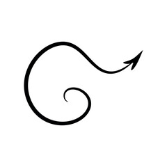 Obraz premium Black arrow on white background