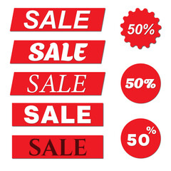 Red sale signs for your business