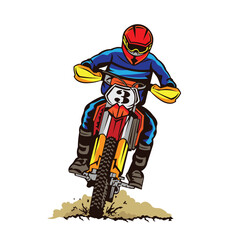 Motocross Enduro vector illustration, perfect for t shirt design and championship event logo design