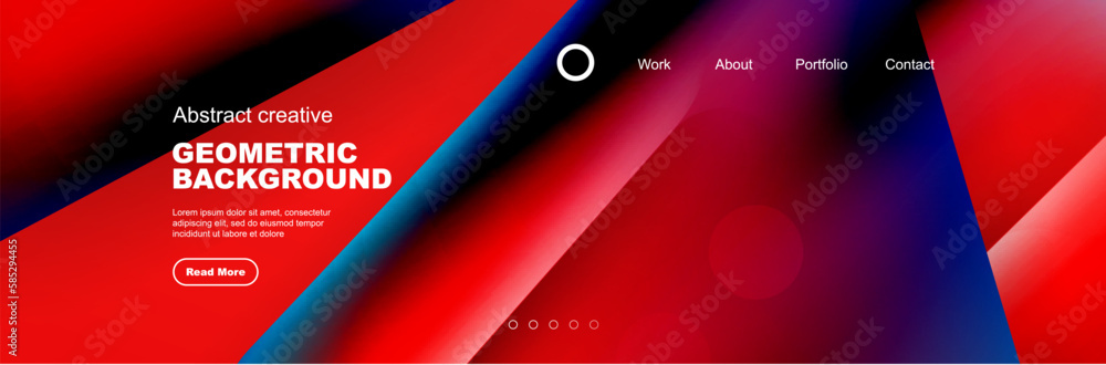 Sticker abstract background for your landing page design. web page for website or mobile app wallpaper
