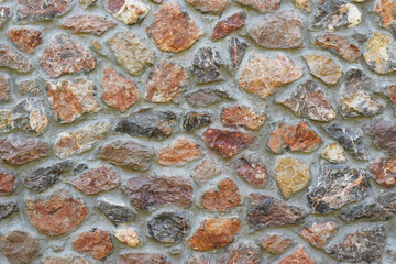 Wall, stone wall, built with cement. stone background
