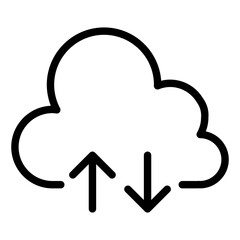 Cloud computing line icon