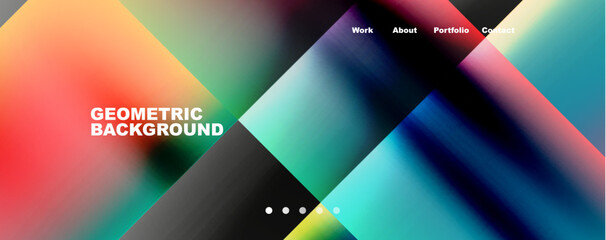 Abstract background - squares and lines composition created with lights and shadows. Technology or business digital template