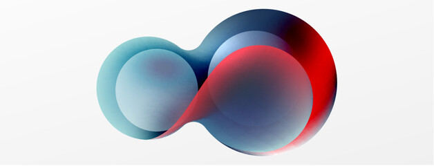 Fluid abstract background, round shapes and circle flowing design for wallpaper, banner, background or landing