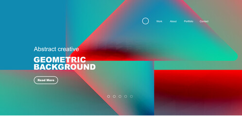 Triangles with fluid colors geometric abstract background. Techno or business concept, pattern for wallpaper, banner, background, landing page