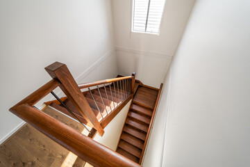 modern home decor wooden handrail stairs