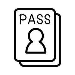 Passport line icon