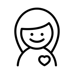 girlfriend line icon