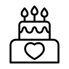 Wedding cake line icon