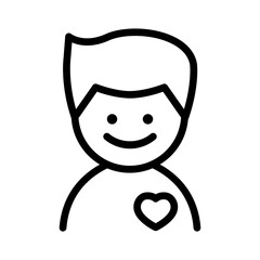 Boyfriend line icon