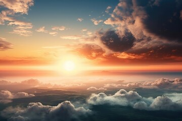 Obraz premium sunset in the clouds