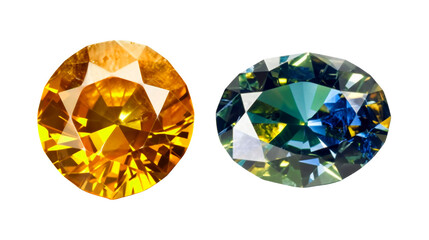 gems isolated on transparent background
