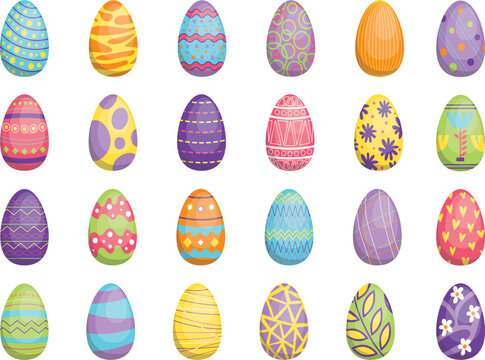 Easter eggs set vector Illustration