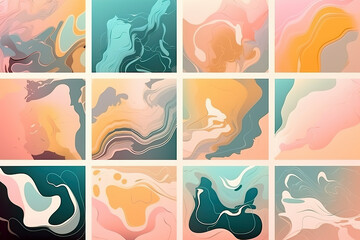 Naklejka premium Pastel light colorful abstract buckgrond walpaper.AI illustration.