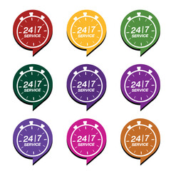 Fototapeta premium 24 x 7 service vector Design