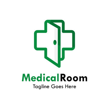 Medical room design logo template illustration