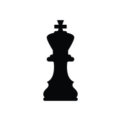 chess king piece icon vector