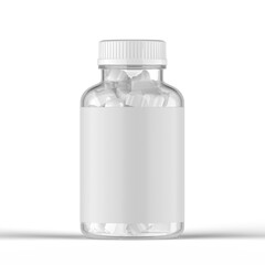  Glass bottle with with label and bear gummies inside