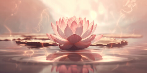 a transparent body sitting in lotus posistion, meditating Generative AI - obrazy, fototapety, plakaty
