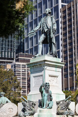 Statue in the Royal Botanic Gardens in Sydney commemorating Admiral Arthur Phillip, who was the...
