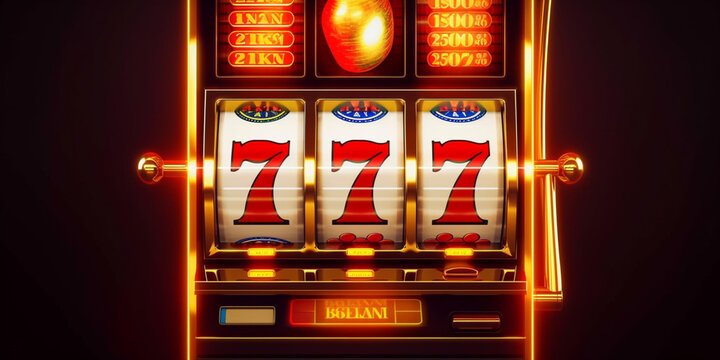 golden slot machine wins the jackpot big win concept casino jackpot Generative AI