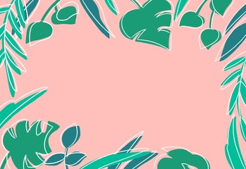 Naklejka premium トロピカルなフレーム