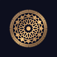 Luxury mandala with golden arabesque pattern