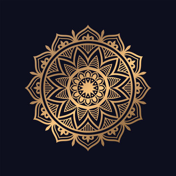 Luxury mandala background with golden pattern Islamic style