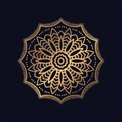 Decorative Mandala Pattern ornament in oriental art vector illustration