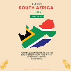 South Africa Heritage Day social media template design illustration 