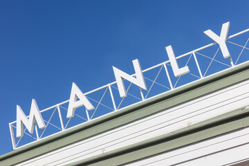 Manly Wharf ferry terminal sign