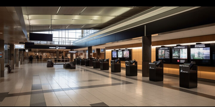 Digital Signage Display In The Passenger Terminal Generative AI