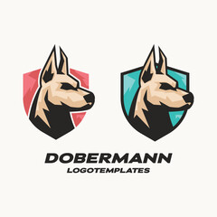 Doberman Esport Crest Logo 
